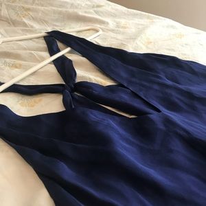 L Graham & Spencer silk midnight blue minidress